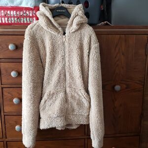 Ardene Beige Sherpa Jacket With Pilling